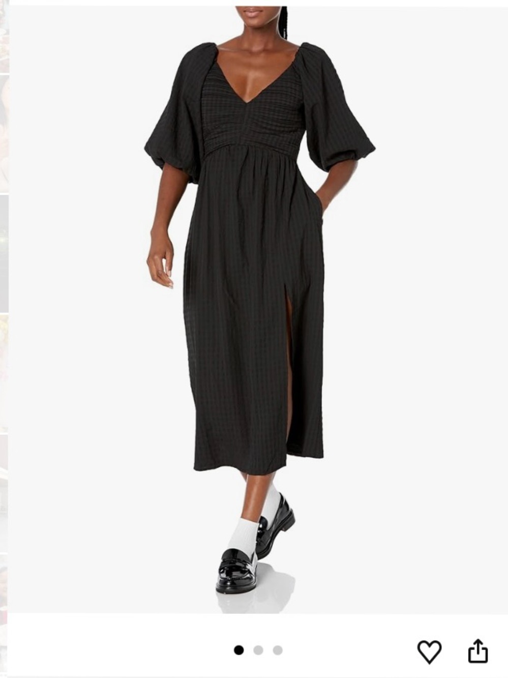 New Women Small Juniper Half Sleeve Textured Midi Dress by ASTR the Label